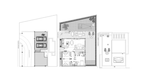 Villa floor plan, 3 bedrooms in Sunset Lake Views No. 4 (2D)